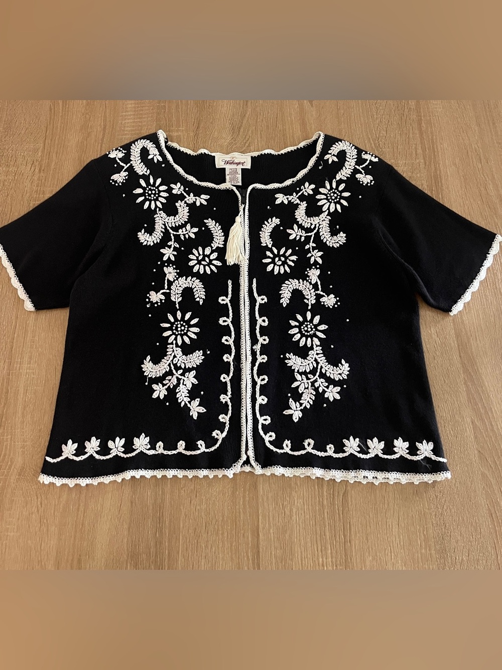 Cottagecore Coquette Vintage Short Sleeve Cardigan Sweater